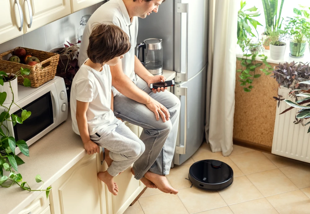 white robot vacuum cleaner